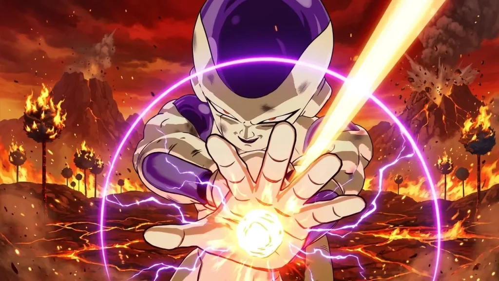 Dragon Ball Sparking Zero Frieza attack scene