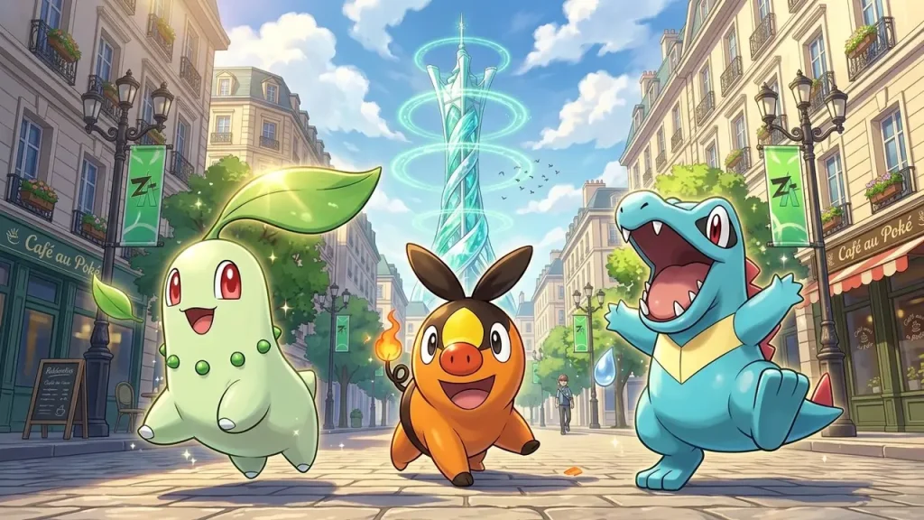 Pokémon Legends Z-A Switch NSP starter Pokémon in Lumiose City