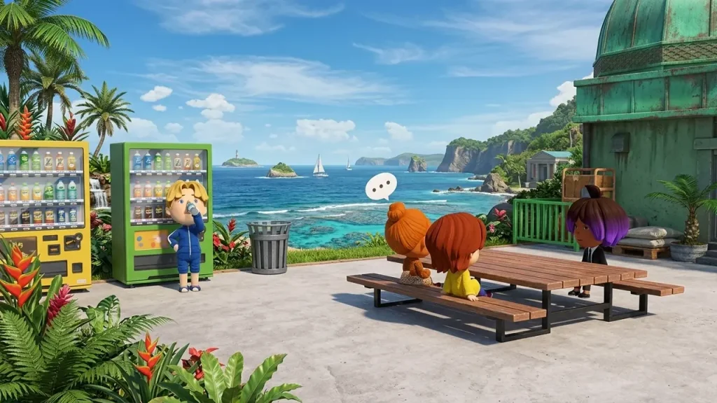 Tomodachi Life Living the Dream NSP XCI characters by the beach
