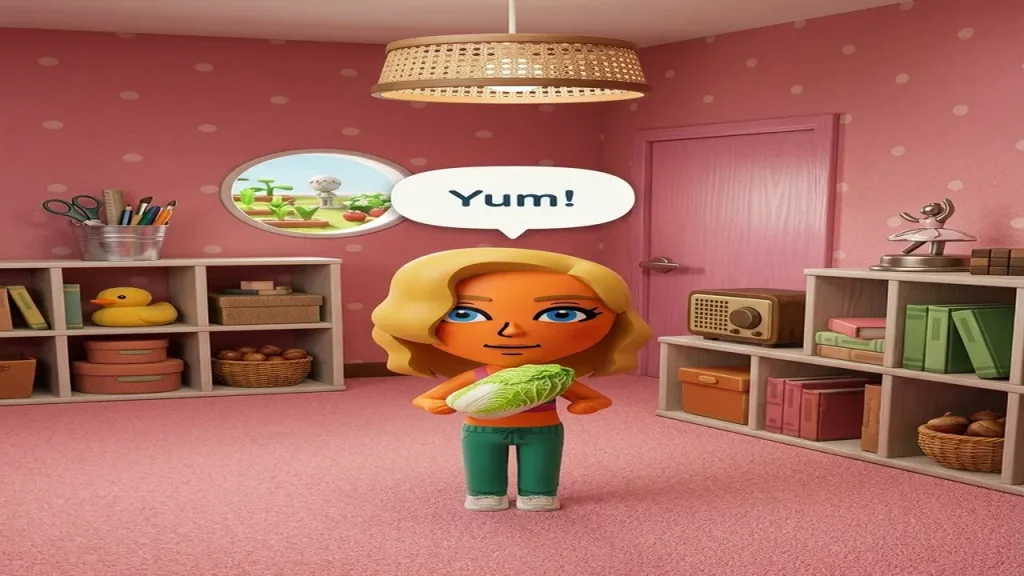 Tomodachi Life Living the Dream NSP XCI character eating food